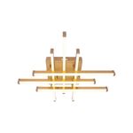 Casa si Gradina - Corpuri si surse de iluminat - Lustre si pendule - Lustra LED Matrice cu Telecomanda, 120W, Dimabila, Acril, Aurie - Infinity.ro