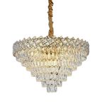 Casa si Gradina - Corpuri si surse de iluminat - Lustre si pendule - Candelabru Cristal WINDSOR Supremo 16xE27, Diametru 80cm, Auriu Lucios, Inaltime Reglabila - Infinity.ro