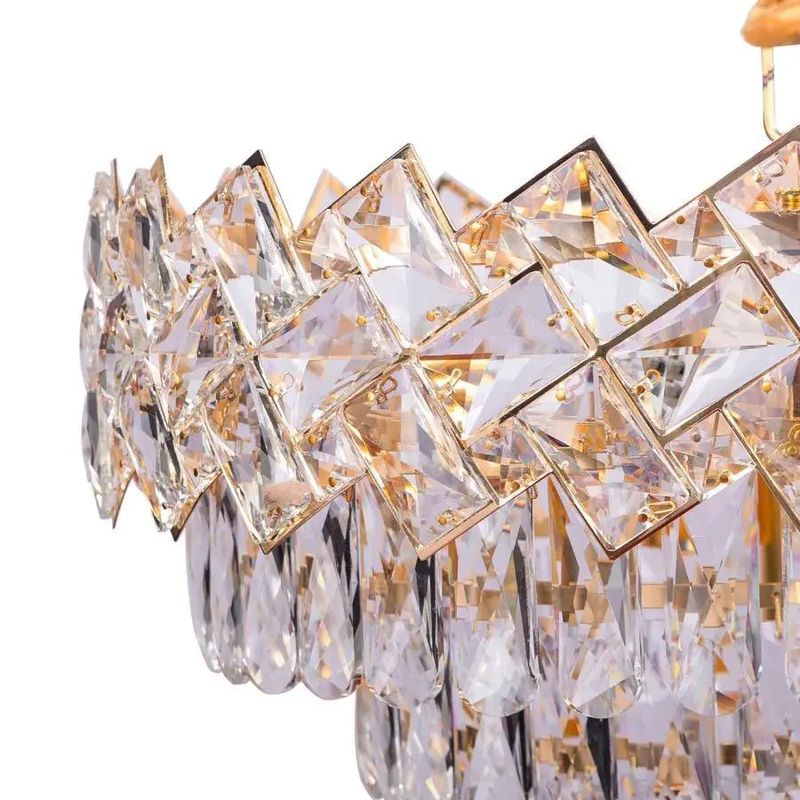 Casa si Gradina - Corpuri si surse de iluminat - Lustre si pendule - Candelabru Cristal WINDSOR Supremo 16xE27, Diametru 80cm, Auriu Lucios, Inaltime Reglabila - Infinity.ro