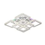 Casa si Gradina - Corpuri si surse de iluminat - Lustre si pendule - Lustra LED cu telecomanda si cristal QUADRIA SUPREMO RGB, 198W, 8 Patrate - Infinity.ro