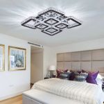 Casa si Gradina - Corpuri si surse de iluminat - Lustre si pendule - Lustra LED cu telecomanda si cristal QUADRIA SUPREMO RGB, 198W, 8 Patrate - Infinity.ro
