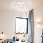 Casa si Gradina - Corpuri si surse de iluminat - Lustre si pendule - Lustra LED cu telecomanda BETTY, 44W, 4 Cercuri, lumina Rece/Calda/Neutra, Dimabila, Alb - Infinity.ro
