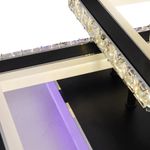 Casa si Gradina - Corpuri si surse de iluminat - Lustre si pendule - Lustra LED cu telecomanda si cristal NOVA QUADRIA RGB, 154W, 3 Patrate, lumina Rece/Calda/Neutra, Dimabila, Negru - Infinity.ro