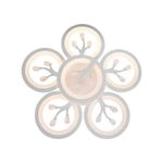Casa si Gradina - Corpuri si surse de iluminat - Lustre si pendule - Lustra LED cu telecomanda si cristal DAISY ,6 Elemente, 72W, Lumina Rece/Calda/Neutra, Dimabila, Alb - Infinity.ro