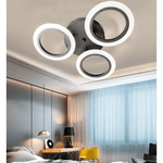 Casa si Gradina - Corpuri si surse de iluminat - Lustre si pendule - Lustra LED MARA 28W, 3 Cercuri, lumina Rece/Calda/Neutra, Negru - Infinity.ro