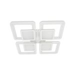 Casa si Gradina - Corpuri si surse de iluminat - Lustre si pendule - Lustra LED cu telecomanda SUSAN, 77W, 4 Patrate, lumina Rece/Calda/Neutra, Dimabila, Alb - Infinity.ro