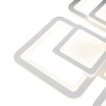 Casa si Gradina - Corpuri si surse de iluminat - Lustre si pendule - Lustra LED cu telecomanda SUSAN, 77W, 4 Patrate, lumina Rece/Calda/Neutra, Dimabila, Alb - Infinity.ro