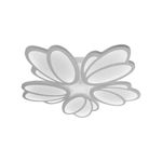 Casa si Gradina - Corpuri si surse de iluminat - Lustre si pendule - Lustra LED cu telecomanda TULIP, 73W, 5 Petale, lumina Rece/Calda/Neutra, Dimabila, Alb - Infinity.ro