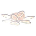 Casa si Gradina - Corpuri si surse de iluminat - Lustre si pendule - Lustra LED cu telecomanda SUNFLOWER, 98W, 9 Elemente, lumina Rece/Calda/Neutra, Dimabila, Alb - Infinity.ro