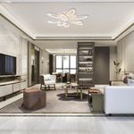 Casa si Gradina - Corpuri si surse de iluminat - Lustre si pendule - Lustra LED cu telecomanda SUNFLOWER, 98W, 9 Elemente, lumina Rece/Calda/Neutra, Dimabila, Alb - Infinity.ro