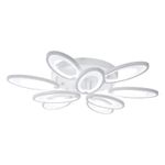 Casa si Gradina - Corpuri si surse de iluminat - Lustre si pendule - Lustra LED cu telecomanda SUNFLOWER, 98W, 9 Elemente, lumina Rece/Calda/Neutra, Dimabila, Alb - Infinity.ro