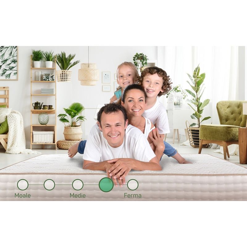 Casa si Gradina - Mobilier - Saltele si somiere - Saltele - Saltea Premium Organic Cotton Pocket Memory 7 Zone de Confort 160x200 cm, H 26 cm - Infinity.ro