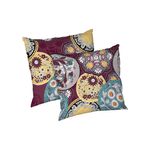 Casa si Gradina - Textile si covoare - Perne si pilote - Perne - Set 2 perne Mandala, microfibra matlasata, 70x70 cm - Infinity.ro