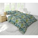 Casa si Gradina - Textile si covoare - Perne si pilote - Pilote - Set Alcam perna microfibra 50x70 cm si pilota matlasata 140x200 cm, Jungle - Infinity.ro