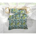 Casa si Gradina - Textile si covoare - Perne si pilote - Pilote - Set Alcam perna microfibra 50x70 cm si pilota matlasata 140x200 cm, Jungle - Infinity.ro