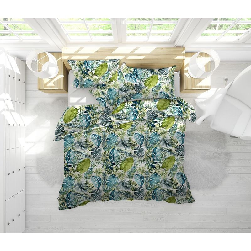 Casa si Gradina - Textile si covoare - Perne si pilote - Pilote - Set Alcam perna microfibra 50x70 cm si pilota matlasata 140x200 cm, Jungle - Infinity.ro