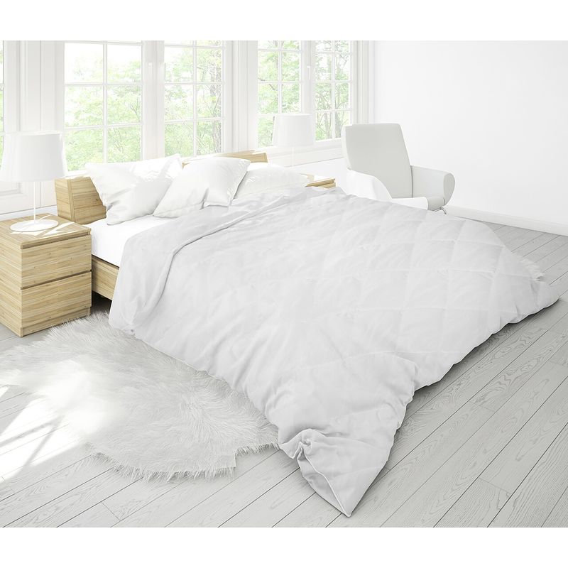 Casa si Gradina - Textile si covoare - Perne si pilote - Pilote - Set Blanche, 2 perne microfibra 50x70 cm si pilota matlasata 350g/mp, 200x220 cm - Infinity.ro