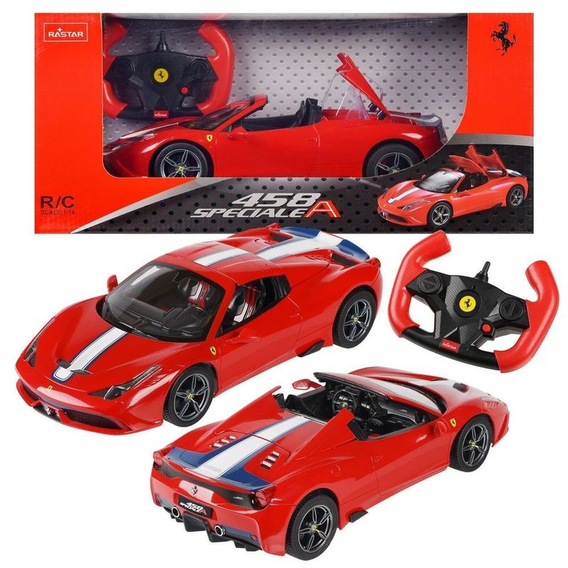 Jucarii, Copii si Bebe - Jucarii si jocuri - Vehicule si jucarii cu telecomanda - Masinute - Masina cu telecomanda ferrari 458 speciale a rosu scara 1 la 14 - Infinity.ro