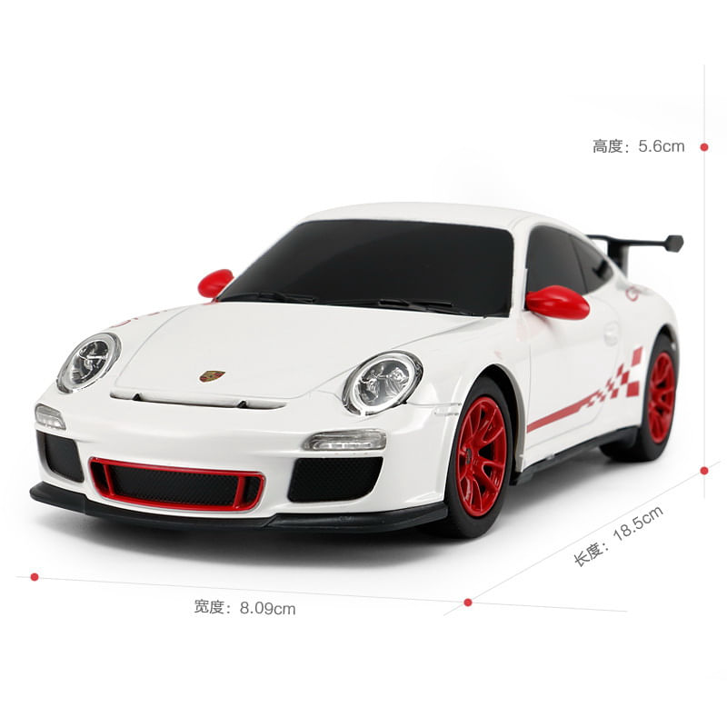 Jucarii, Copii si Bebe - Jucarii si jocuri - Vehicule si jucarii cu telecomanda - Masinute - Masina cu telecomanda porsche gt3 rs alb cu scara 1 la 24 - Infinity.ro