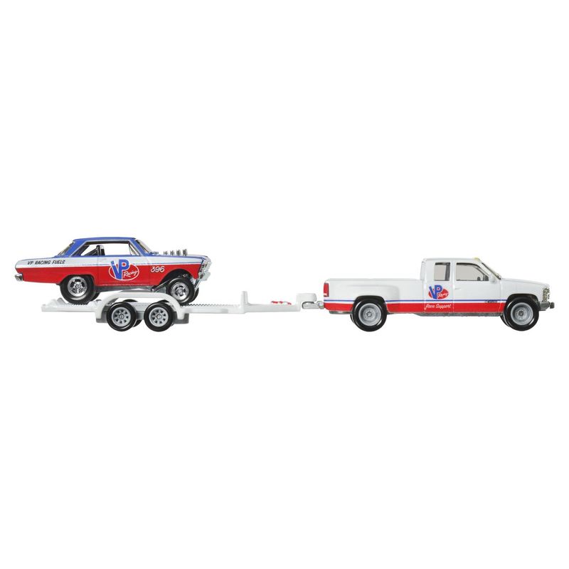 Jucarii, Copii si Bebe - Jucarii si jocuri - Vehicule si jucarii cu telecomanda - Masinute - Hot wheels transportator chevy silverado 3500 88 cu masinuta chevy nova 63 scara 1:64 - Infinity.ro
