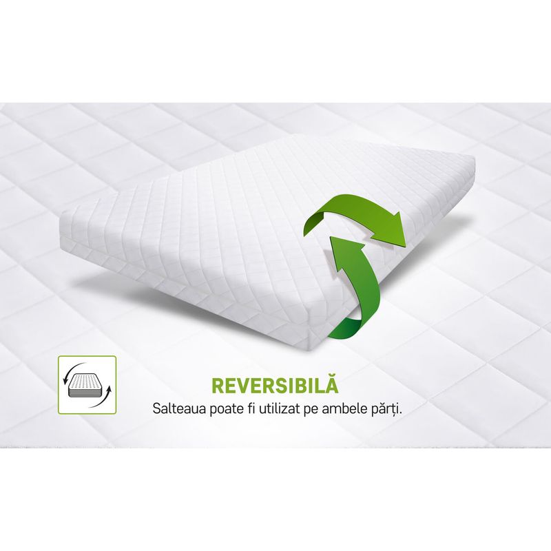 Casa si Gradina - Mobilier - Saltele si somiere - Saltele - Saltea Green Future KONFORTA Max Plus 25 cm, Ferma, 140x200x25cm, Spuma poliuretanica elastica, Reversibila - Infinity.ro