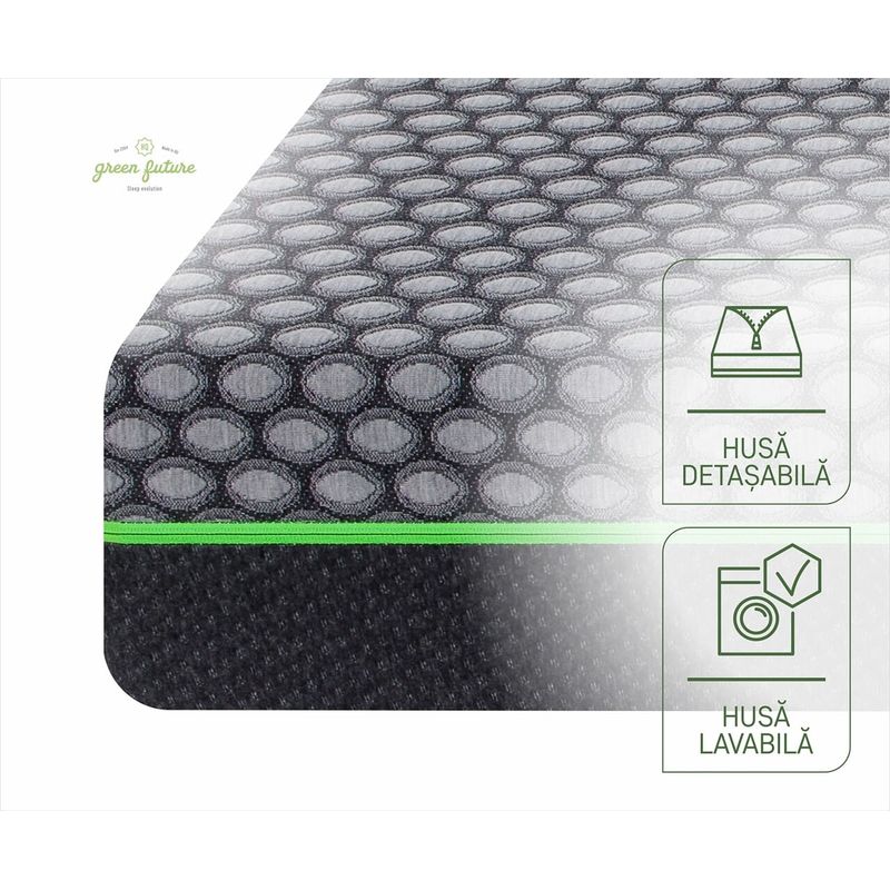 Casa si Gradina - Mobilier - Saltele si somiere - Saltele - Saltea ortopedica, Green Future, Active Relax Cool Memory 7 Zone de Confort, 180x200 cm, H 21 cm - Infinity.ro
