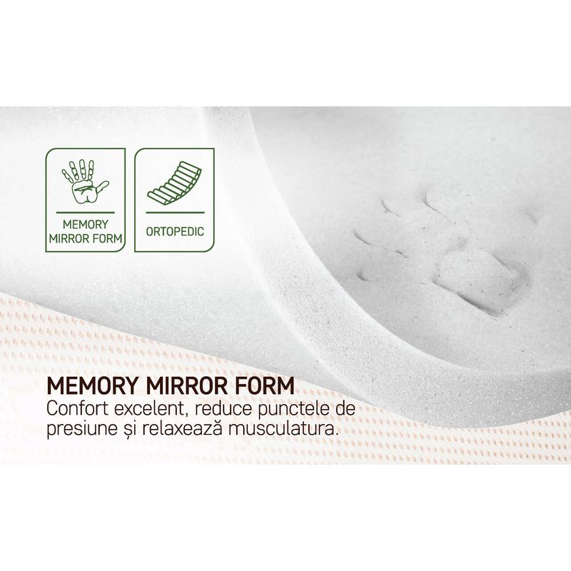 Casa si Gradina - Mobilier - Saltele si somiere - Toppere - Topper saltea Copper Dual Confort Memory 7 zone, 90x200 cm, H 6 cm - Infinity.ro