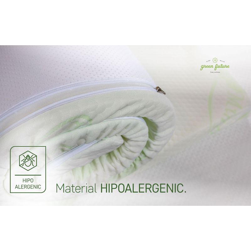 Casa si Gradina - Mobilier - Saltele si somiere - Toppere - Topper saltea Fresh Mint, 160x200 cm, H 6 cm, 7 Zone de confort - Infinity.ro