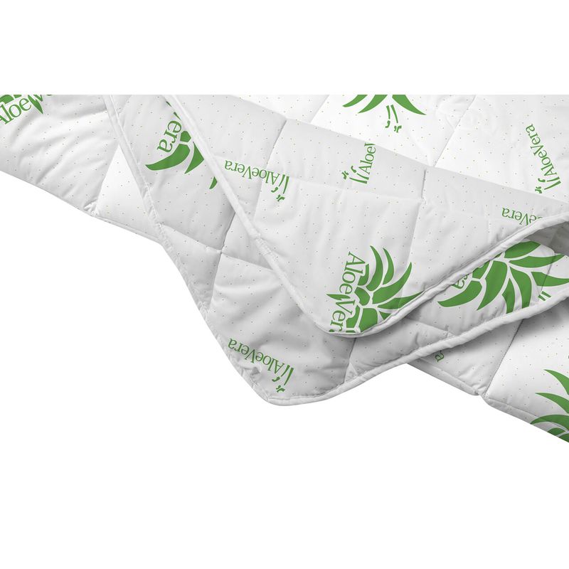 Casa si Gradina - Textile si covoare - Perne si pilote - Pilote - Set Aloe Vera Essence, 2 perne microfibra 50x70 cm si pilota matlasata 350g/mp, 200x220 cm - Infinity.ro