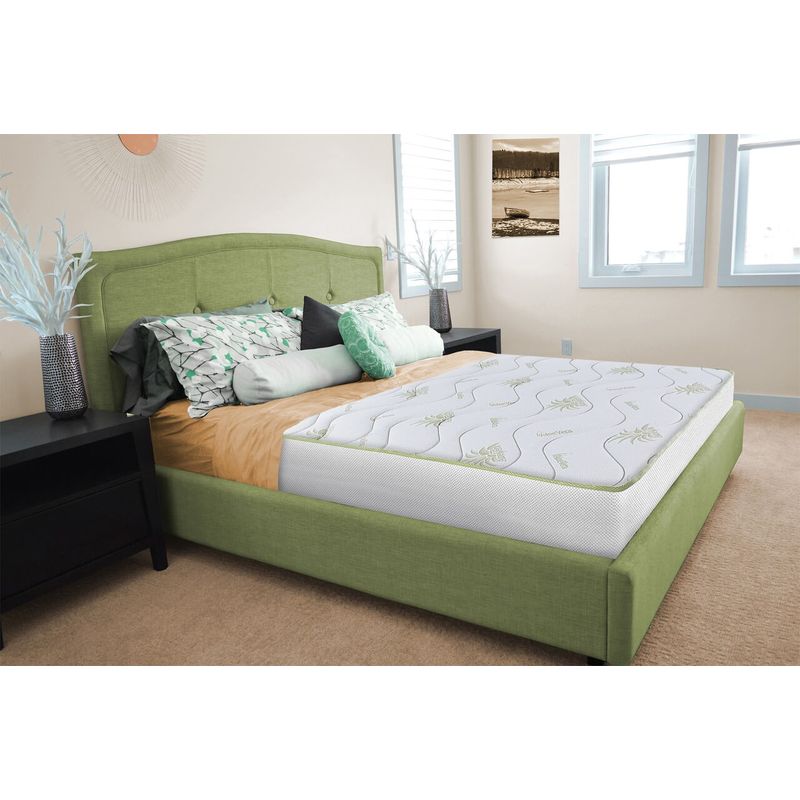 Casa si Gradina - Mobilier - Saltele si somiere - Saltele - Saltea Aloe Vera 14+2 Memory, 120x200 cm, H 18 cm, husa cu fibre de bambus, Ortopedica, Aerisire 3D Free Air - Infinity.ro