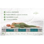 Casa si Gradina - Mobilier - Saltele si somiere - Saltele - Saltea Perugia Organic Cotton Free Air, Pocket Memory 7 Zone de Confort, 180x200 cm, H 30 cm - Infinity.ro