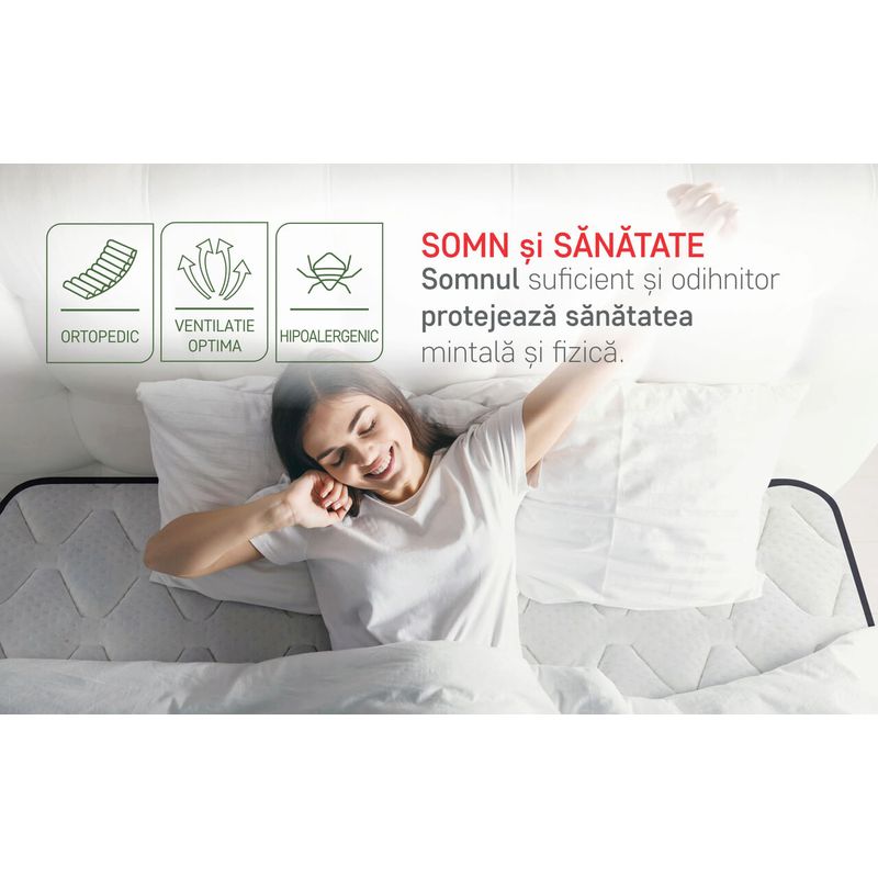 Casa si Gradina - Mobilier - Saltele si somiere - Saltele - Saltea ortopedica Siena, 160x200x30 cm, Pocket 7 Zone de Confort, Memory, fermitate medie/ferma - Infinity.ro