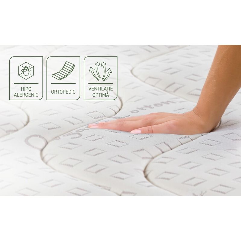 Casa si Gradina - Mobilier - Saltele si somiere - Saltele - Saltea Perugia Organic Cotton Free Air, Pocket Memory 7 Zone de Confort, 180x200 cm, H 30 cm - Infinity.ro