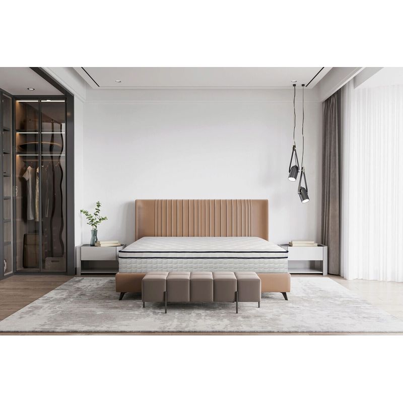 Casa si Gradina - Mobilier - Saltele si somiere - Saltele - Saltea Ortopedica Arizona, 180x200 cm, H 35 cm, Arcuri Pocket, spuma Memory, 7 Zone de Confort - Infinity.ro