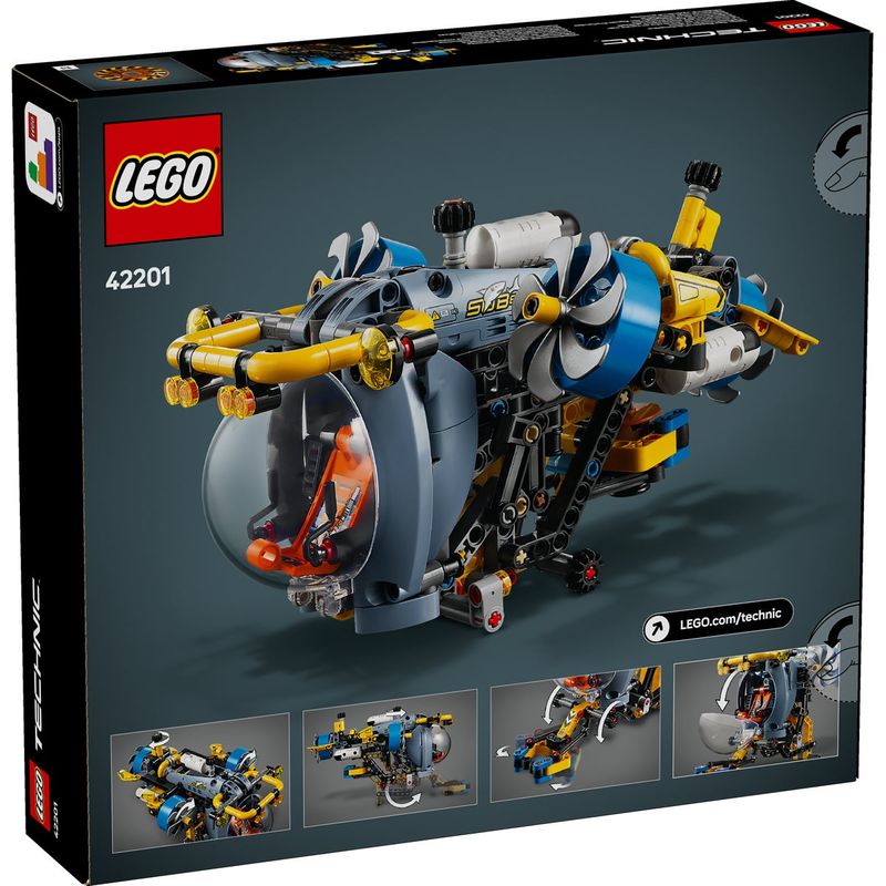 Jucarii, Copii si Bebe - Jucarii si jocuri - Seturi de constructie si cuburi - Seturi de constructie - Lego technic submarin de cercetare 42201 - Infinity.ro