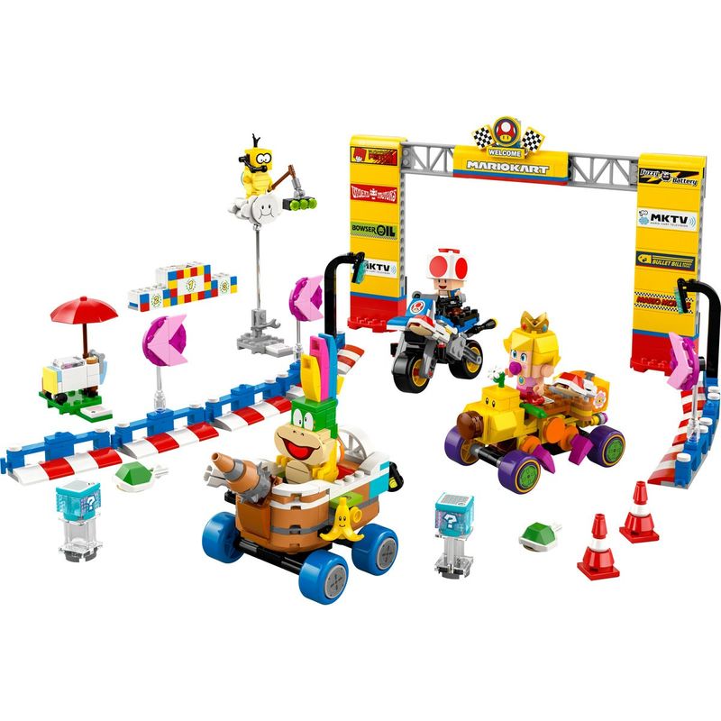 Jucarii, Copii si Bebe - Jucarii si jocuri - Seturi de constructie si cuburi - Seturi de constructie - Lego super mario mario kart set baby peach si grand prix 72036 - Infinity.ro