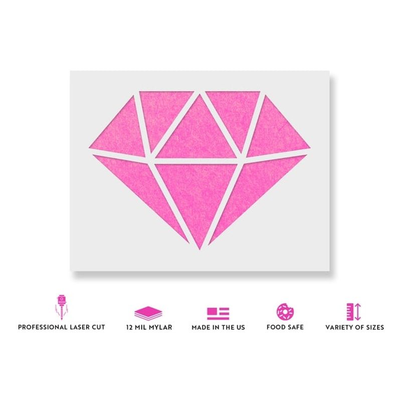 Casa si Gradina - Decoratiuni - DIY - Sabloane decorative pereti - Sablon Perete vopsire, tencuiala 0.7mm Diamant model MXSP7486, 500 x 500 mm - Infinity.ro