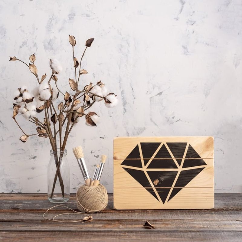 Casa si Gradina - Decoratiuni - DIY - Sabloane decorative pereti - Sablon Perete vopsire, tencuiala 0.7mm Diamant model MXSP7486, 500 x 500 mm - Infinity.ro