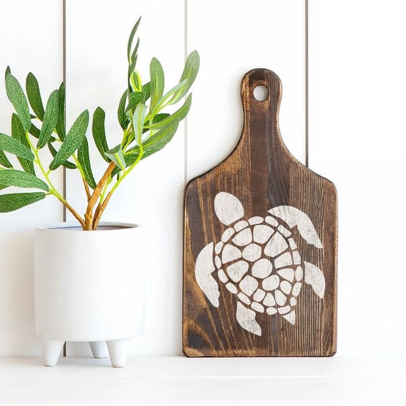 Casa si Gradina - Decoratiuni - DIY - Sabloane decorative pereti - Sablon Perete vopsire, tencuiala 0.7mm Broasca Testoasa model MXSP7434, 900 x 900 mm - Infinity.ro