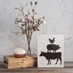 Casa si Gradina - Decoratiuni - DIY - Sabloane decorative pereti - Sablon Perete vopsire, tencuiala 0.7mm Vaca Porc Gaina model MXSP7399, 500 x 500 mm - Infinity.ro