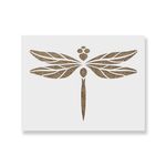 Casa si Gradina - Decoratiuni - DIY - Sabloane decorative pereti - Sablon Perete vopsire, tencuiala 0.7mm Libelula model MXSP7437, 400 x 400 mm - Infinity.ro