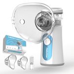 Jucarii, Copii si Bebe - Igiena si ingrijire - Accesorii ingrijire copii - Aparate aerosoli copii - Aparat Aerosoli ELUZZO®, Nebulizator Portabil Ultrasonic, Tehnologie Mesh, 0.4ml/min, Silentios, Alb - Infinity.ro