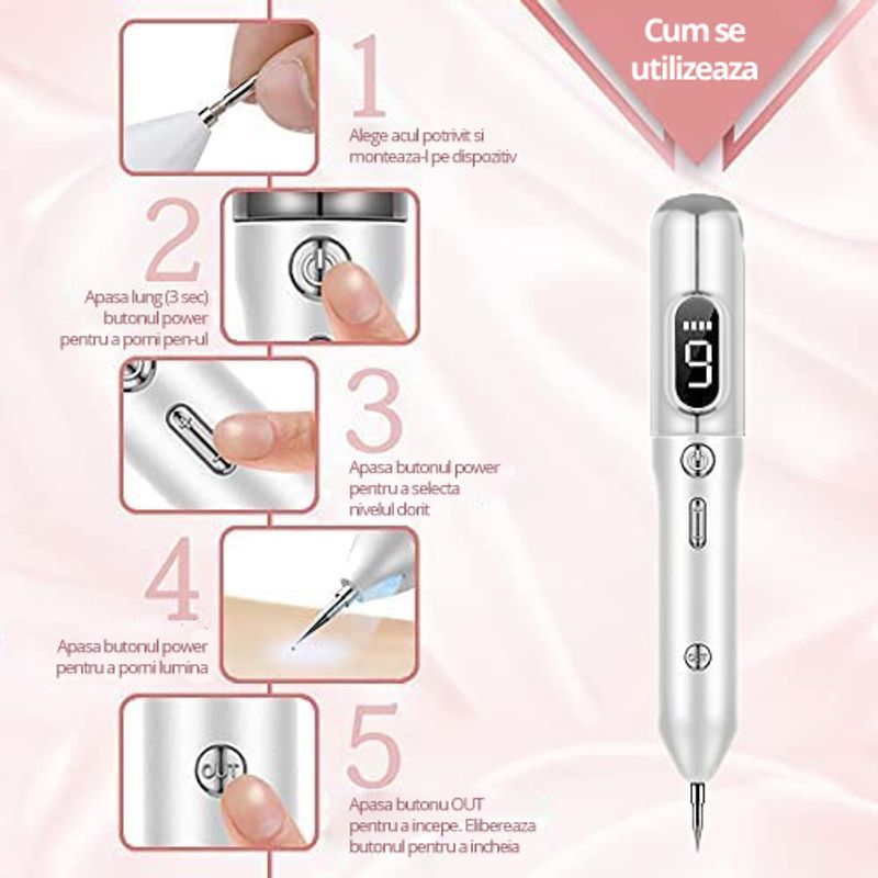 Ingrijire personala si Cosmetice - Aparate & accesorii ingrijire personala - Aparate cosmetice - Aparate intretinere si ingrijire corporala - Aparat Plasma Pen LittleDomi, Indepartare Petelor, Negilor, Pistruilor, Cicatricelor, Alunitelor, Tatuajelor, Lifting - Infinity.ro