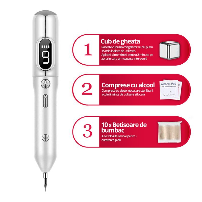 Ingrijire personala si Cosmetice - Aparate & accesorii ingrijire personala - Aparate cosmetice - Aparate intretinere si ingrijire corporala - Aparat Plasma Pen LittleDomi, Indepartare Petelor, Negilor, Pistruilor, Cicatricelor, Alunitelor, Tatuajelor, Lifting - Infinity.ro