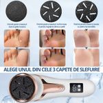 Ingrijire personala si Cosmetice - Manichiura si pedichiura - Pile cosmetice - Pila Electrica pentru Talpi si Calcaie, Bataturi, Piele Moarta, LittleDomi, Dispaly Digital LED, Reincarcabil, Afisare - Infinity.ro