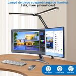 Casa si Gradina - Corpuri si surse de iluminat - Veioze si lampi - Lampi de veghe - Lampa de birou LED, LittleDomi, Brat Oscilant cu Clema sau Suport, Inaltime Ajustabila, 3 Moduri de Iluminare, 10 - Infinity.ro