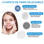 Ingrijire personala si Cosmetice - Aparate & accesorii ingrijire personala - Aparate cosmetice - Aparate intretinere si ingrijire corporala - Perie de Curatare Faciala LittleDomi, 2 in 1, Vibratii, 4 Capete, 2 Viteze, Acumulator Inclus, Lifting EMS cu Ioni, - Infinity.ro