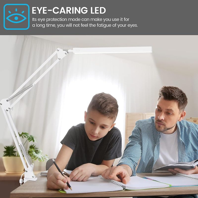 Casa si Gradina - Corpuri si surse de iluminat - Veioze si lampi - Lampi de veghe - Lampa de birou LED, LittleDomi, Brat Oscilant cu Clema, Inaltime Ajustabila, 3 Moduri de Iluminare - Infinity.ro
