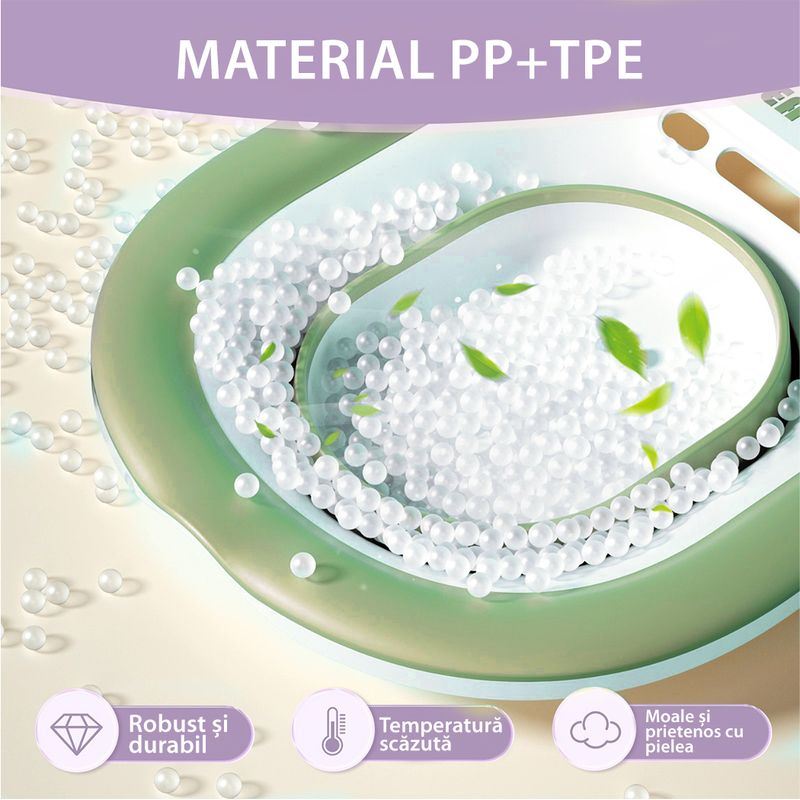 Casa si Gradina - Sanitare - Obiecte sanitare - Accesorii vase de toaleta - Vas Sitz Bath Pliabil LittleDomi®, pentru Baie de Sezut tip Lighean cu Irigator Reglabil pentru Tratament Hemoroizi - Infinity.ro