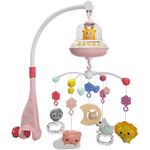 Jucarii, Copii si Bebe - Jucarii si jocuri - Jucarii bebelusi - Carusel patut - Carusel Muzical Reincarcabil pentru Patut Bebelusi LittleDomi®, Control prin Telecomanda, Cronometru, Joc de Lumini - Infinity.ro